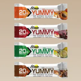 Протеїнові батончики YummY Bar FitWin, Смак батончика: MIX - 12 шт