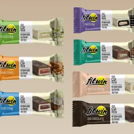 Протеїнові батончики Protein Bar FitWin з начинкою, Смак батончика: MIX - 14 шт