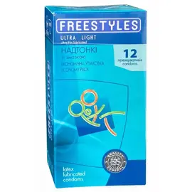 Надтонкі Freestyles Ultra Light 12 шт, Кількість в упаковці: 12 шт, Поверхня: Надтонкі
