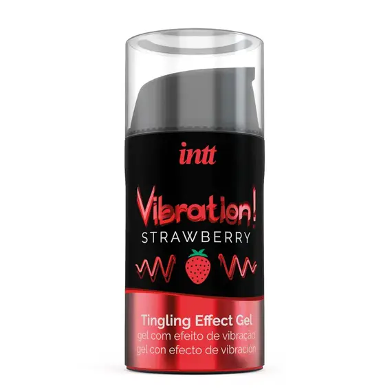 Рідкий вібратор Intt Vibration Strawberry ➤ Інтенсивність відчуттів 3 з 4 ➤ Полуниця ➤ 15 мл, Смак: Полуниця, фото 3