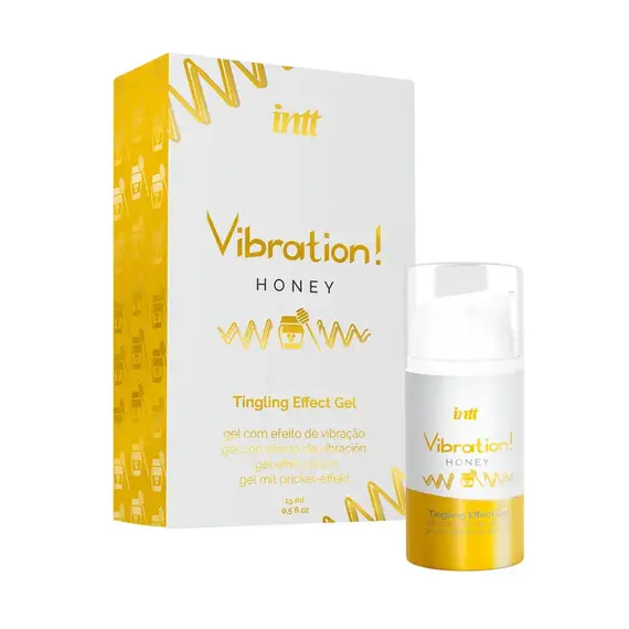 Рідкий вібратор Intt Vibration Honey ➤ Інтенсивність відчуттів 2 з 4 ➤ Мед ➤ 15 мл, Смак: Мед, фото 2