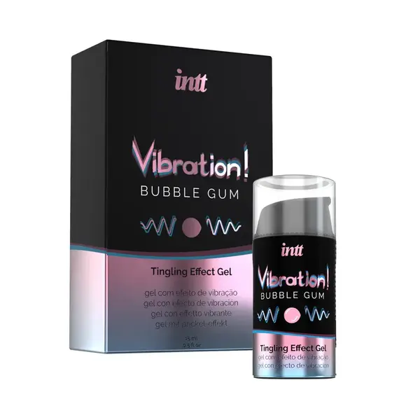 Рідкий вібратор Intt Vibration Bubble Gum ➤ Інтенсивність відчуттів 1 з 4 ➤ Жувальна гумка ➤ 15 мл, Смак: Жувальна гумка, фото 2